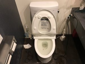 大網白里市R様店舗トイレつまり除去初期画像