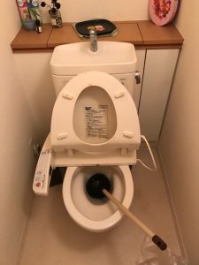 東金市M様宅トイレつまり除去前画像